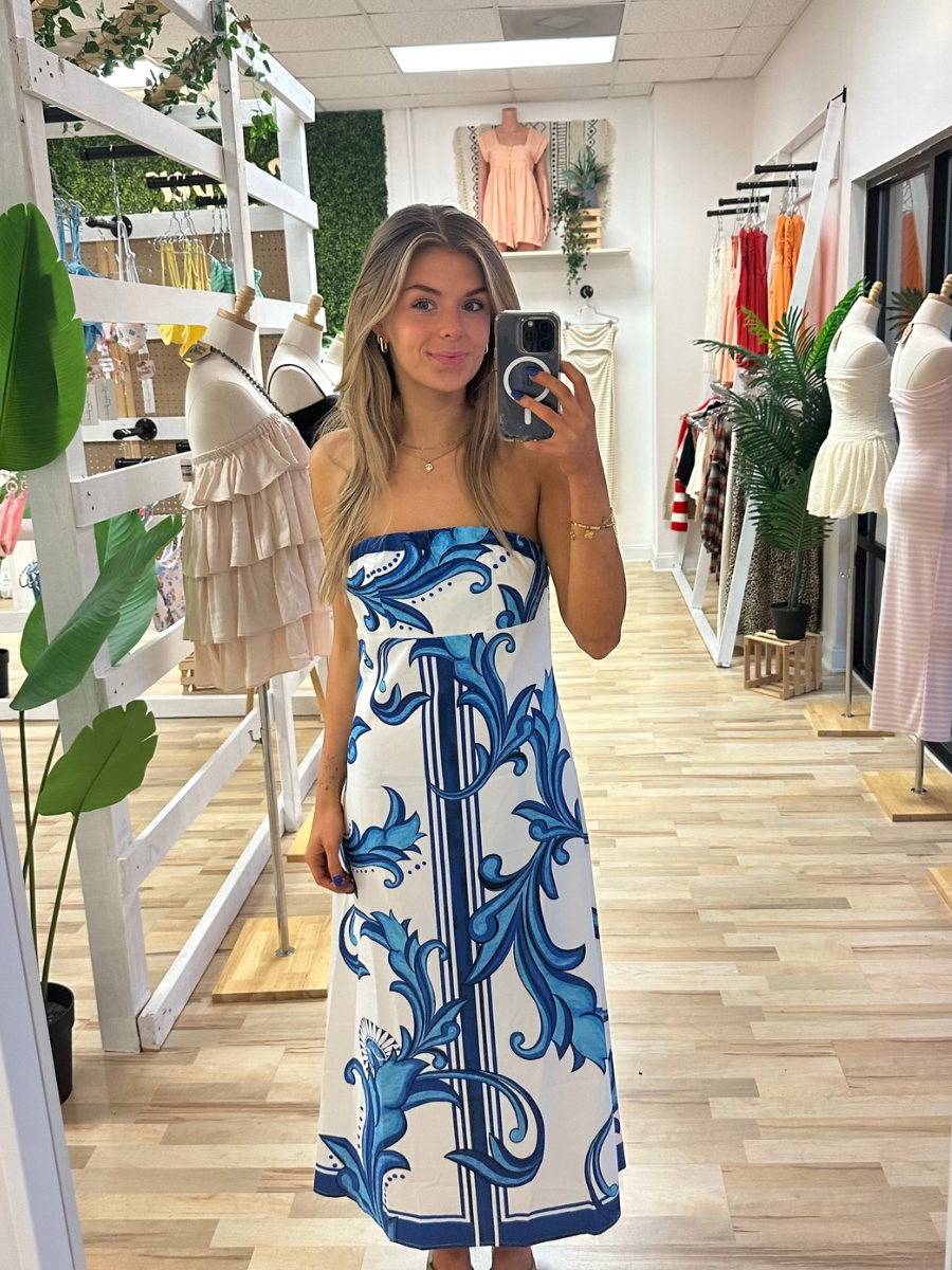 Bree Maxi Dress - Blue