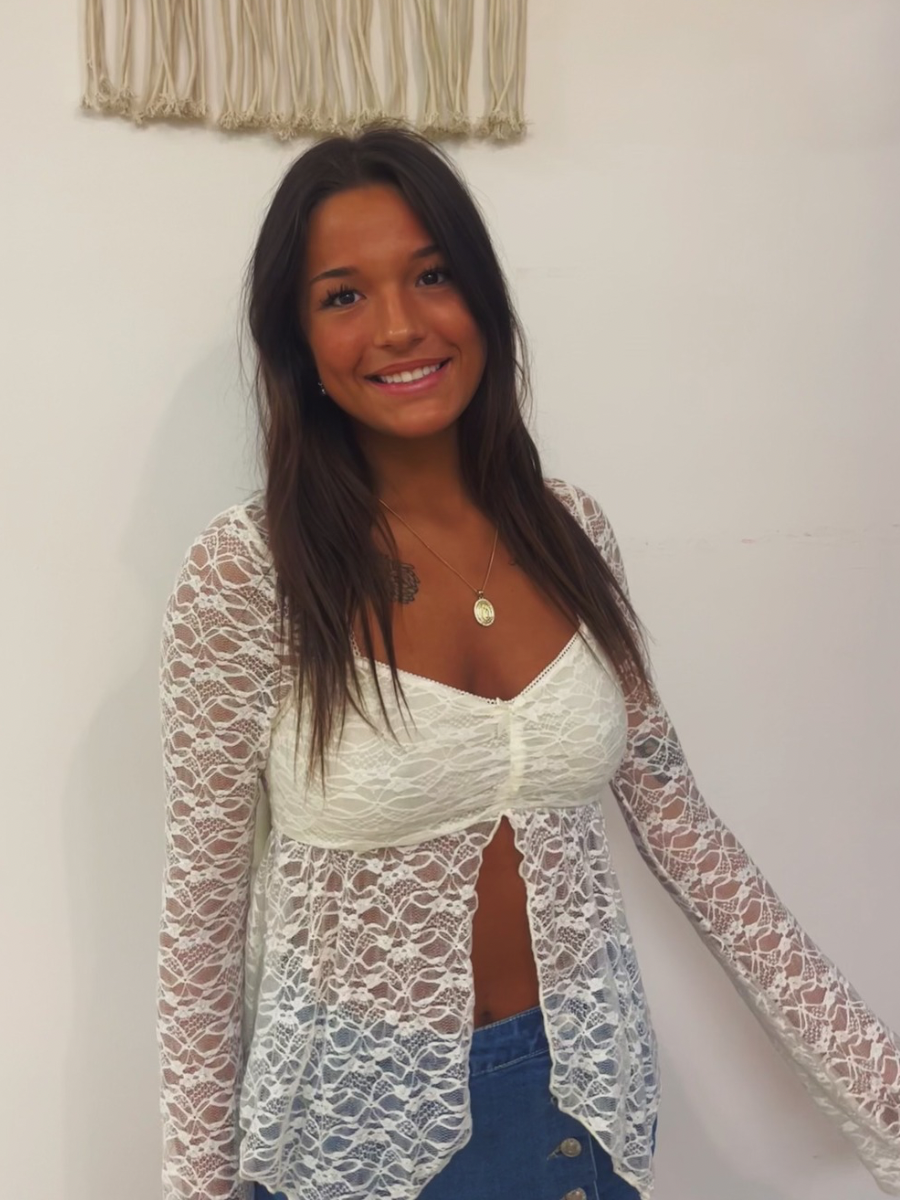 Saige Lace Top - White