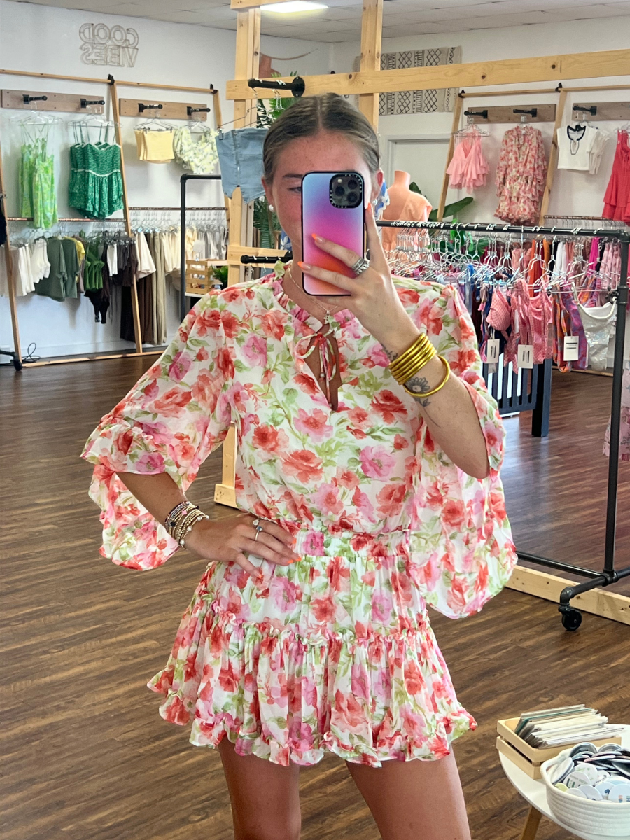 Alice Floral Dress - Pink