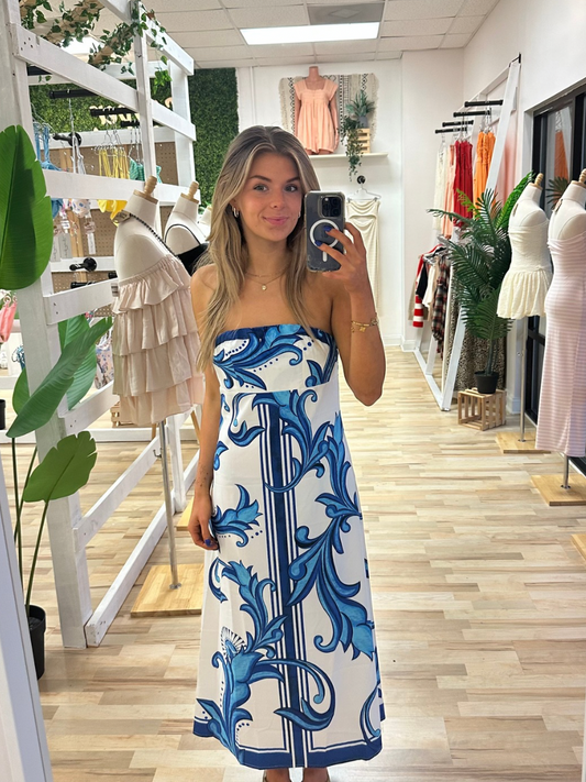 Bree Maxi Dress - Blue